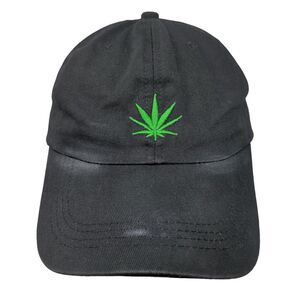 Marijuana Slideback Hat Black One Size Adjustable Embroidered Rue21 etc!